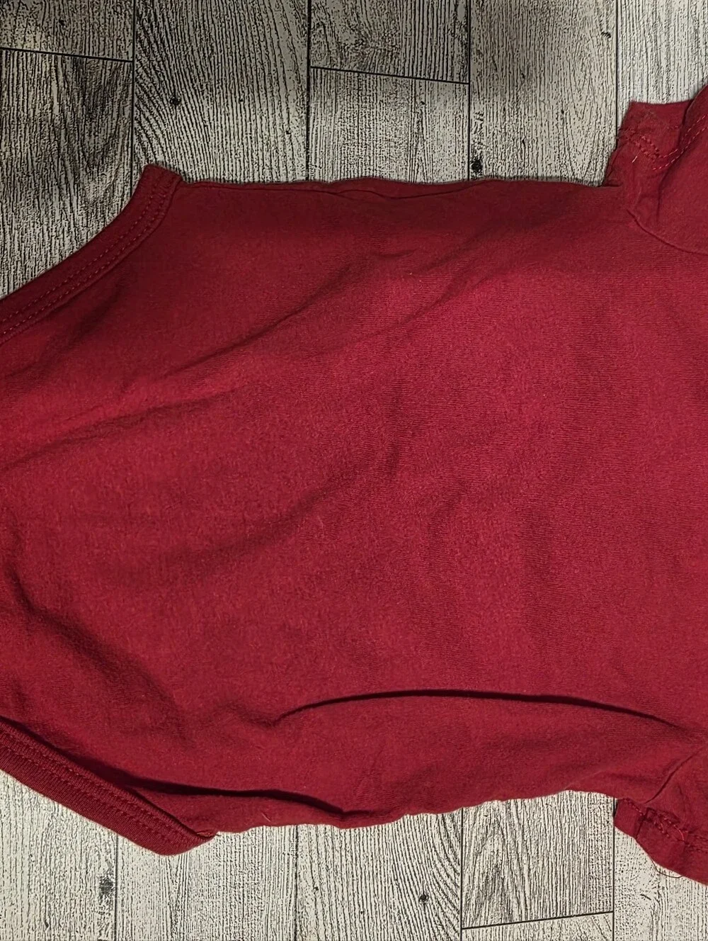 Jordan Red Short-Sleeve One-Piece Bodysuit with White Logo